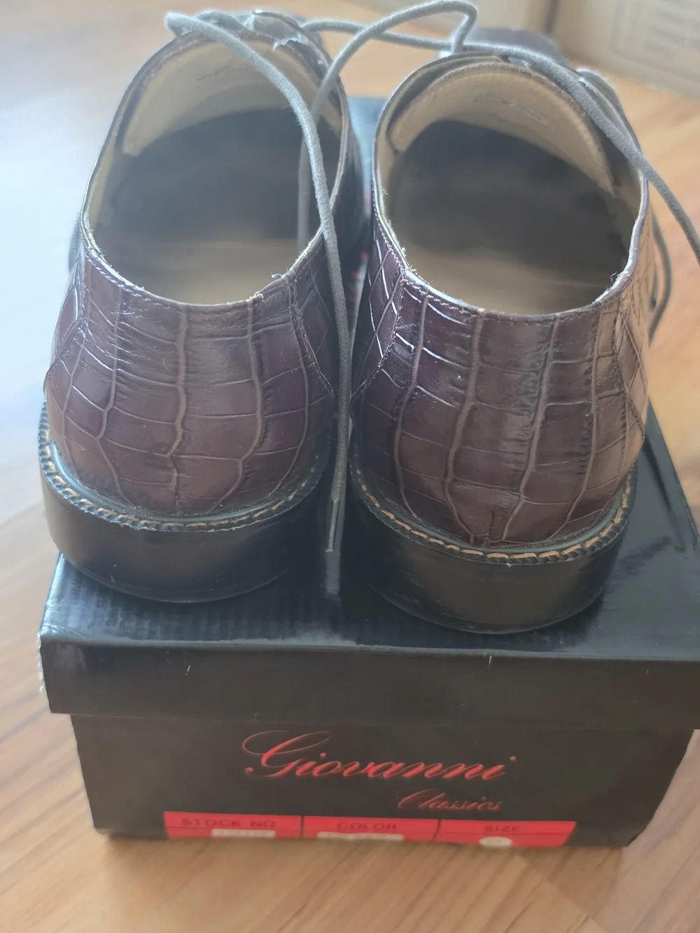 Giovanni Men's Brown Leather Dress Shoes